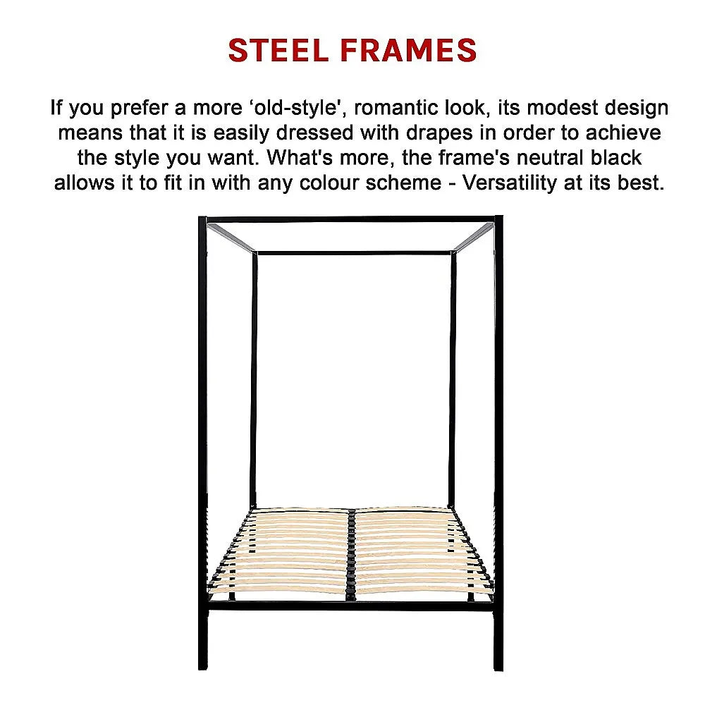 4 Four Poster Queen Bed Frame - Image 6