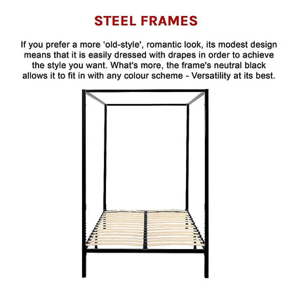4 Four Poster Queen Bed Frame - Image 6