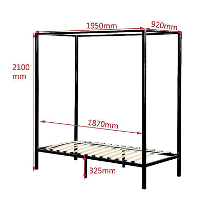 4 Four Poster Single Bed Frame - Image 8