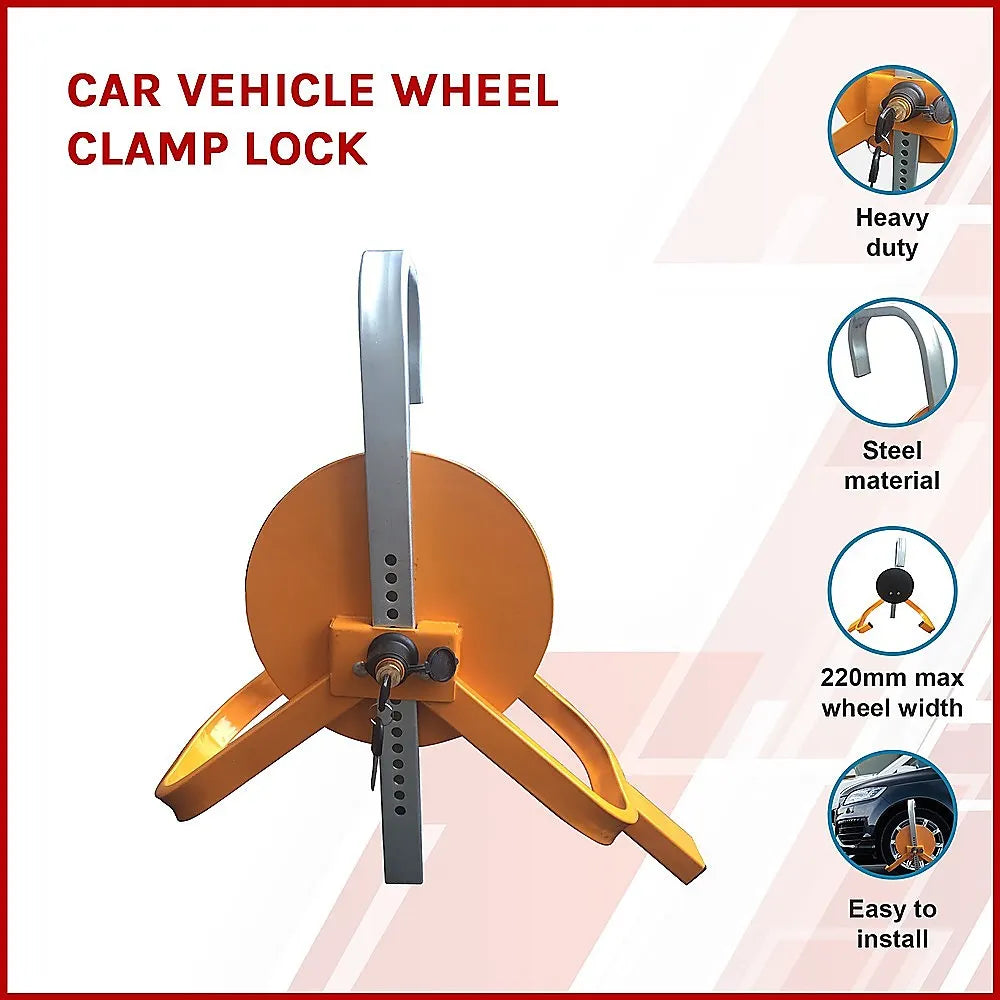 Car Vehicle Wheel Clamp Lock – Heavy Duty Anti-Theft Security Device - Image 3