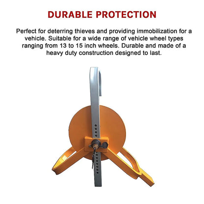 Car Vehicle Wheel Clamp Lock – Heavy Duty Anti-Theft Security Device - Image 7