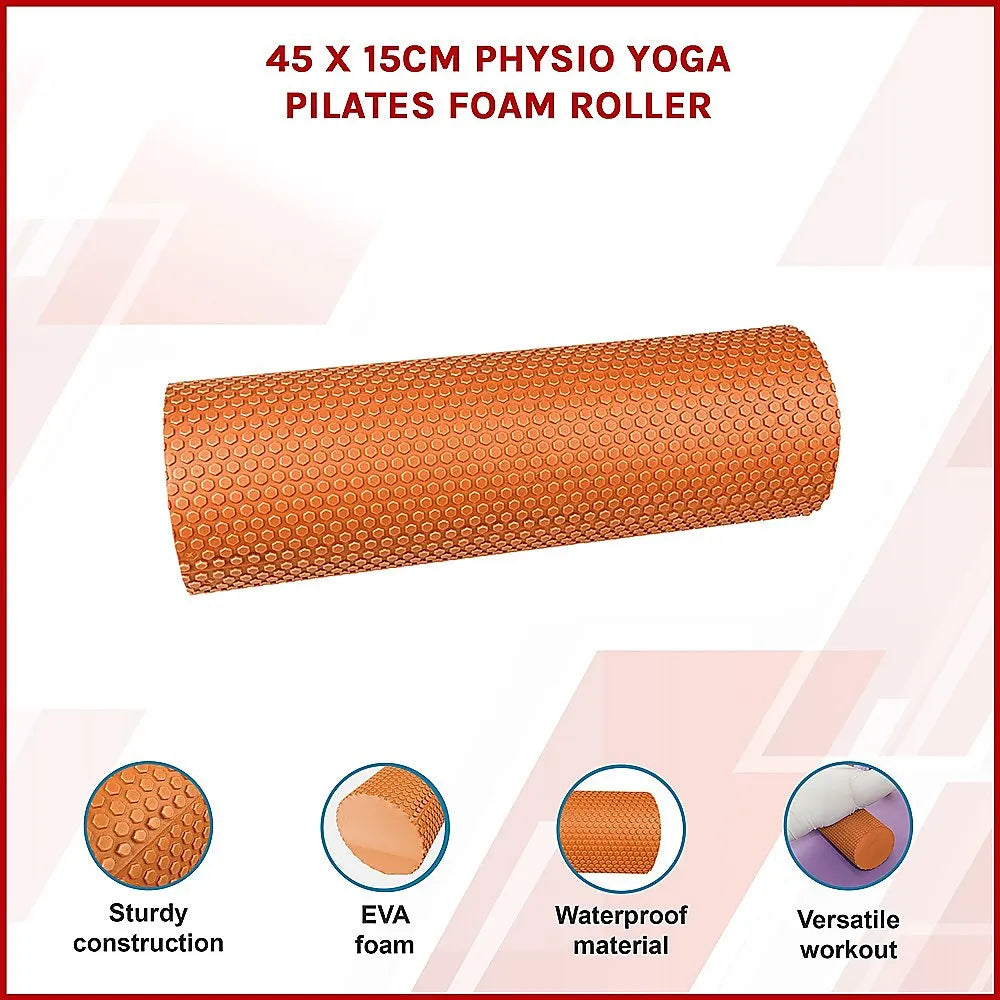 45 x 15cm Physio Yoga Pilates Foam Roller - Image 3