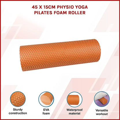 45 x 15cm Physio Yoga Pilates Foam Roller - Image 3