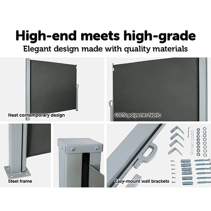 1.8X3M Retractable Side Awning Shade - Image 3