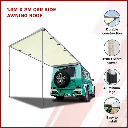 1.4m x 2m Car Side Awning Roof - Image 3