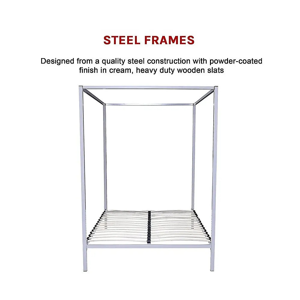 4 Four Poster Queen Bed Frame - Image 6
