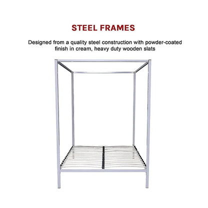 4 Four Poster Queen Bed Frame - Image 6
