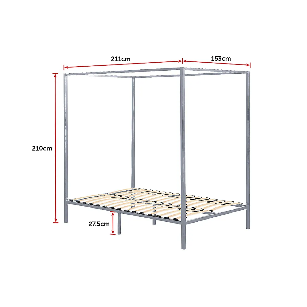 4 Four Poster Queen Bed Frame - Image 8