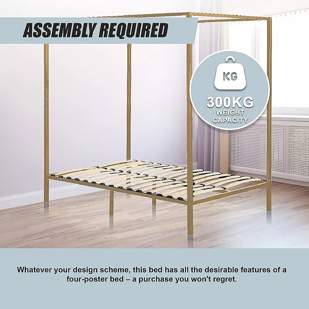 4 Four Poster Queen Bed Frame - Image 9