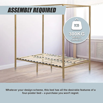 4 Four Poster Queen Bed Frame - Image 9