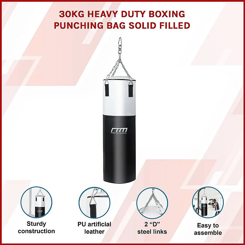 30kg Heavy Duty Boxing Punching Bag Solid Filled - Image 3
