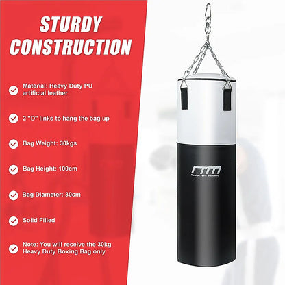30kg Heavy Duty Boxing Punching Bag Solid Filled - Image 8