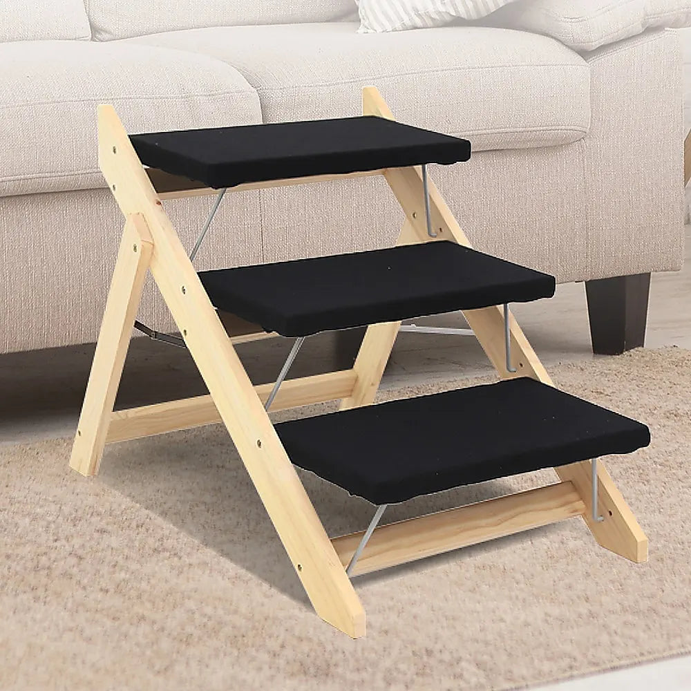 3 Steps Portable Dog Cat Pet Stairs - Image 2