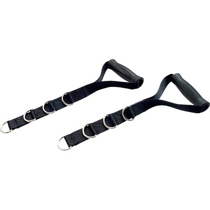 2x Adjustable Nylon Cable Handles – Home Gym Attachment for Strength Training
