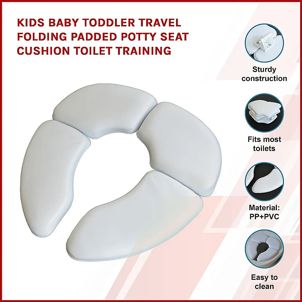 Kids Baby Toddler Travel Folding Padded Potty Seat Cushion Toilet Training - Image 3
