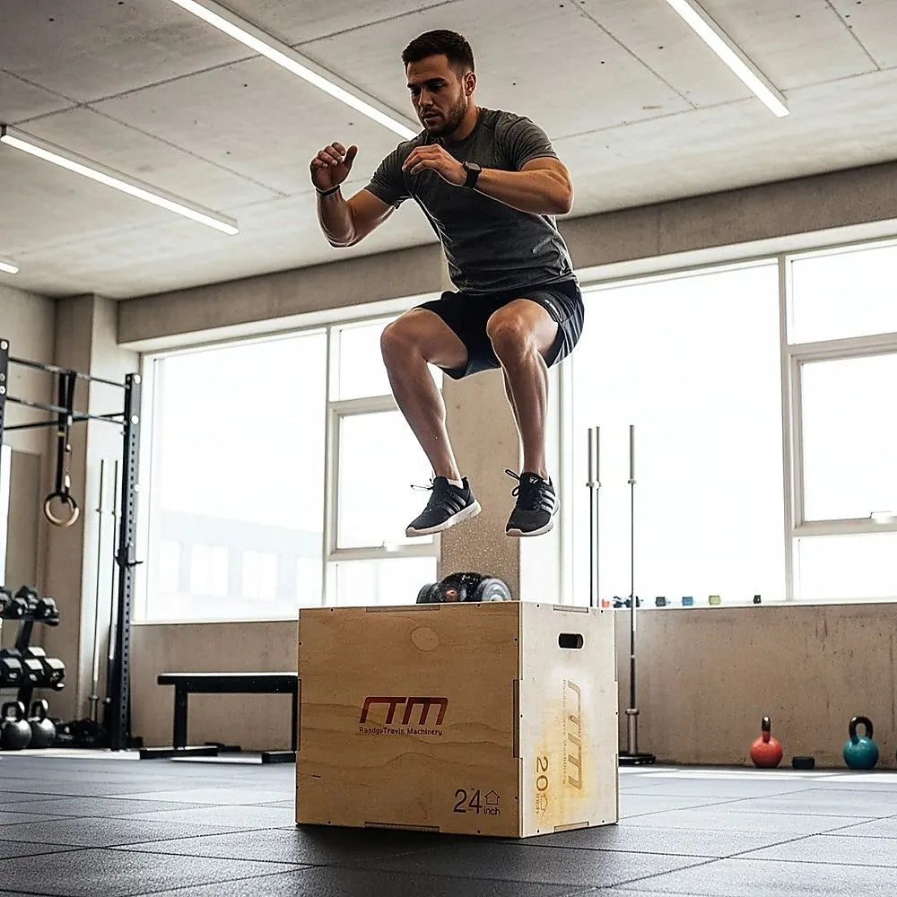 3 IN 1 Wood Plyo Games Plyometric Jump Box - Image 2
