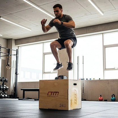 3 IN 1 Wood Plyo Games Plyometric Jump Box - Image 2