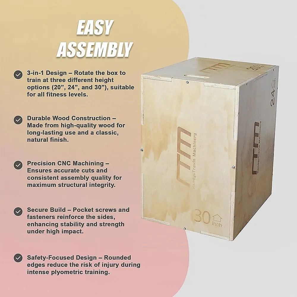 3 IN 1 Wood Plyo Games Plyometric Jump Box - Image 5