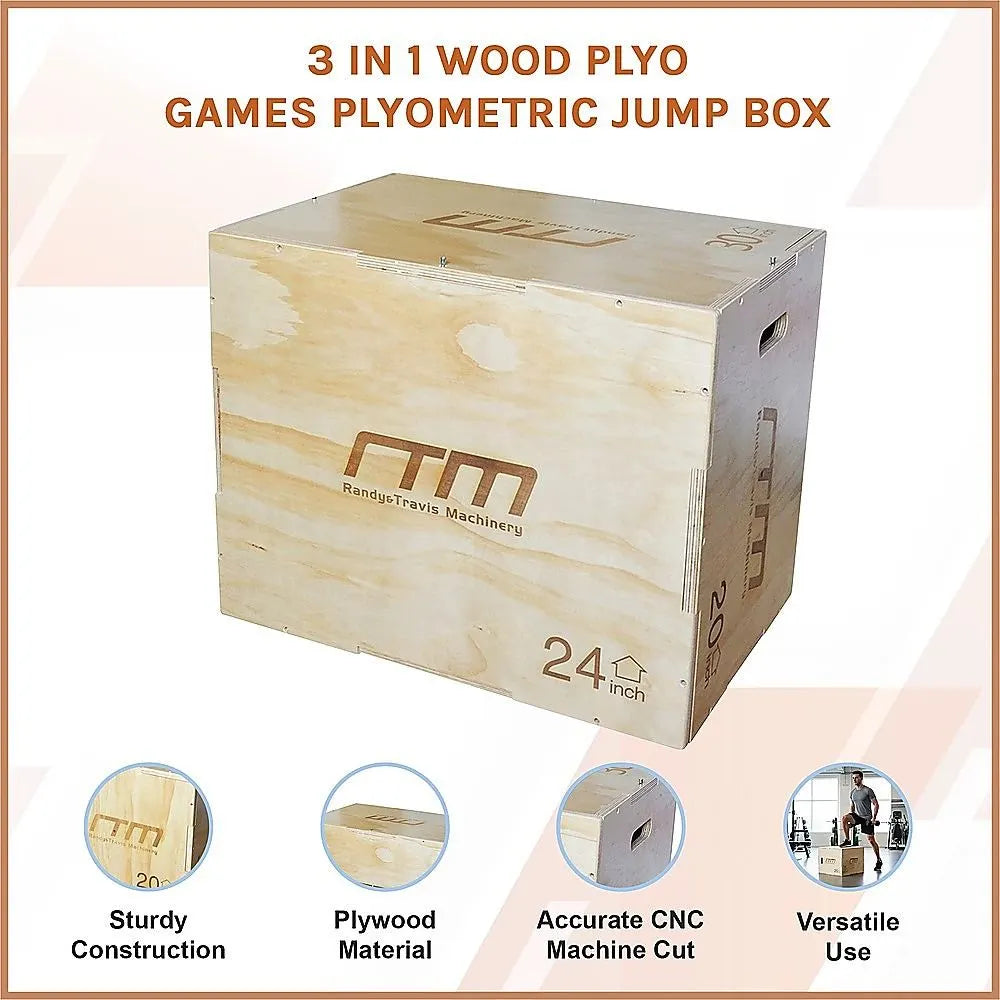 3 IN 1 Wood Plyo Games Plyometric Jump Box - Image 7