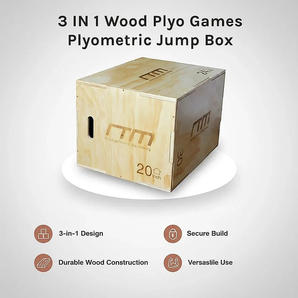 3 IN 1 Wood Plyo Games Plyometric Jump Box - Image 8