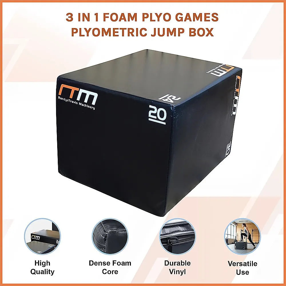 3 IN 1 Foam Plyo Games Plyometric Jump Box - Image 3