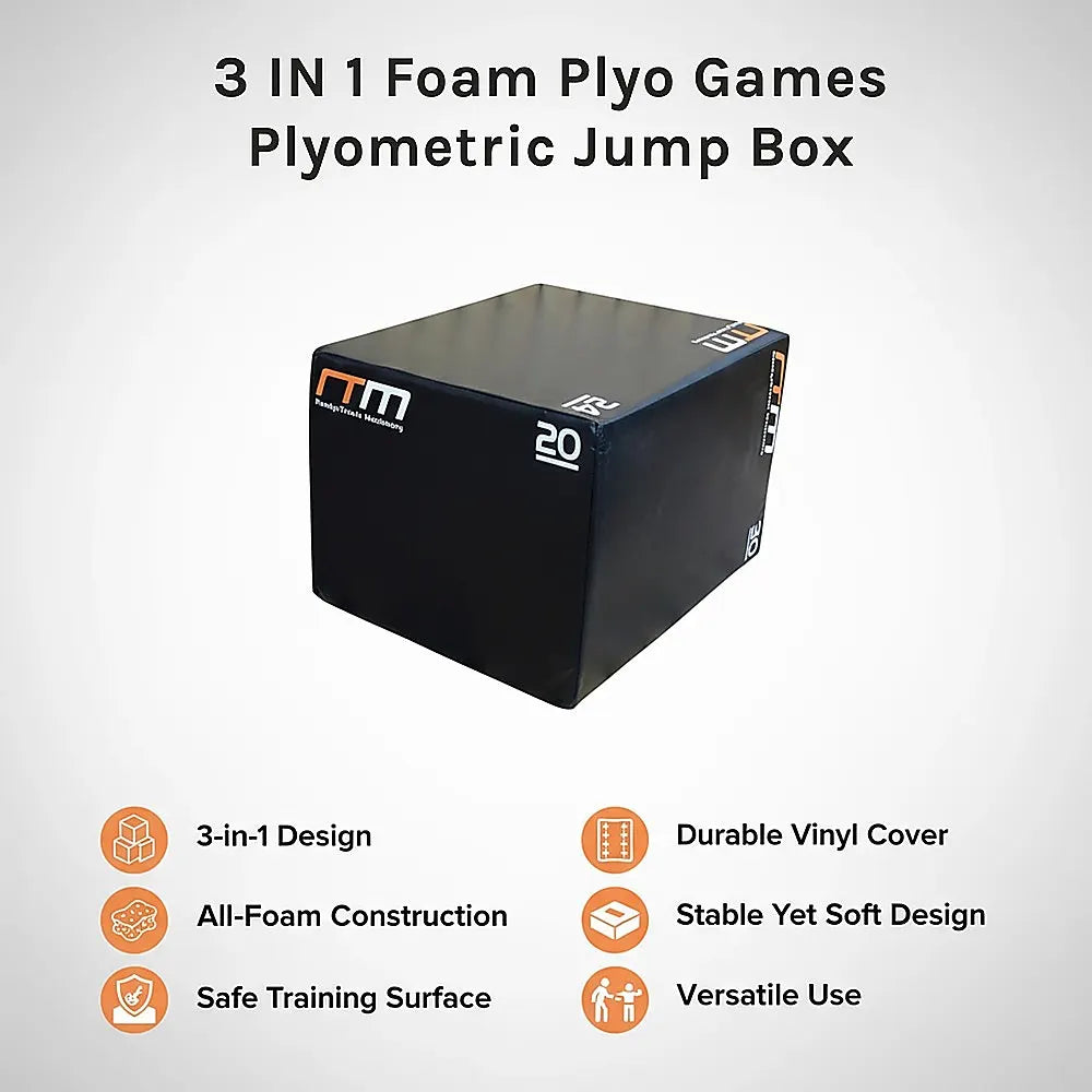 3 IN 1 Foam Plyo Games Plyometric Jump Box - Image 8