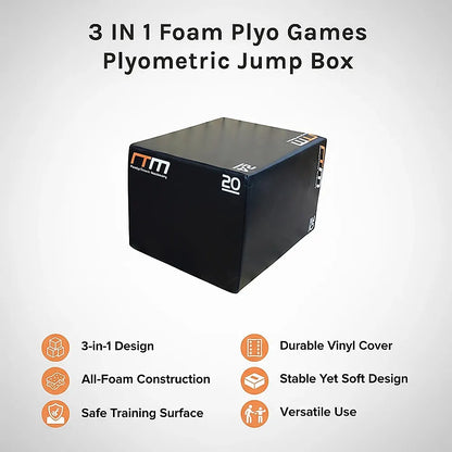 3 IN 1 Foam Plyo Games Plyometric Jump Box - Image 8