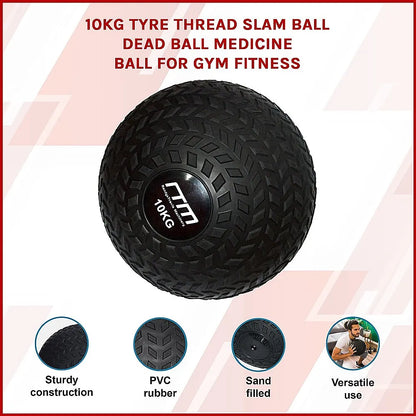 10kg Tyre Thread Slam Ball Dead Ball Medicine Ball for Gym Fitness - Image 4