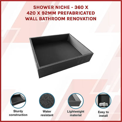 Shower Niche - 360 x 420 x 92mm Prefabricated Wall Bathroom Renovation - Image 3