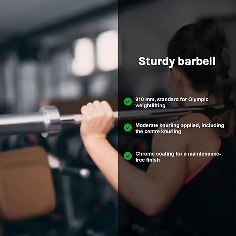 20kg Olympic Barbell 700lb Rated for Powerlifting Home Gym Training - Image 7