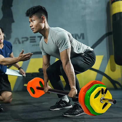 20kg Standard Rubber Coated Barbell Weight Bar for Home Gym - Image 2