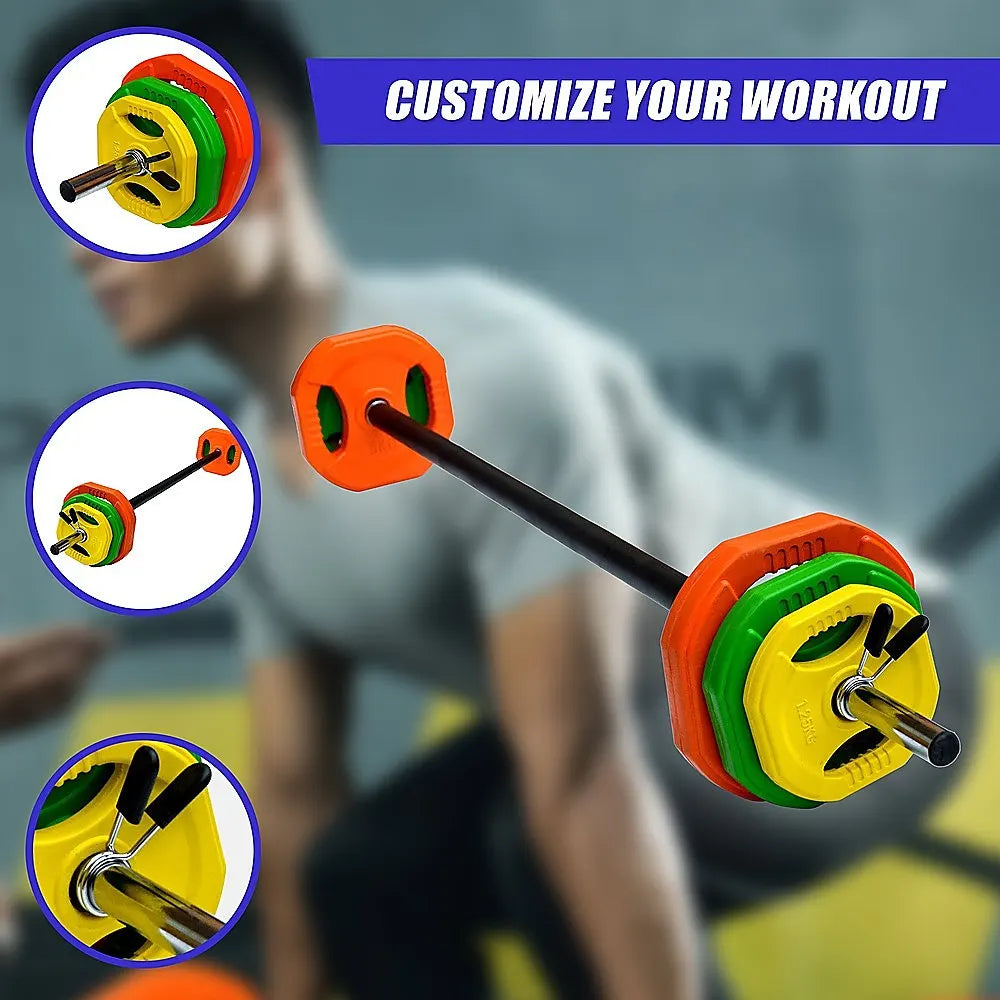 20kg Standard Rubber Coated Barbell Weight Bar for Home Gym - Image 8