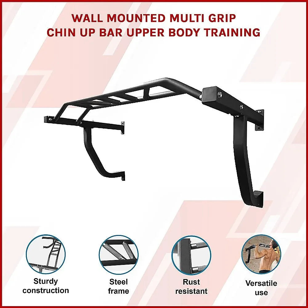 Wall Mounted Multi Grip Chin Up Bar – Heavy Duty Pull Up Station for Upper Body Training - Image 6