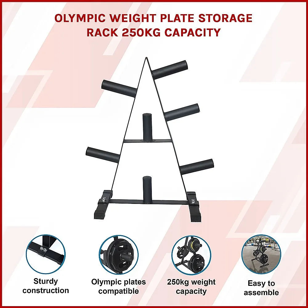 Olympic Weight Plate Storage Rack 250kg Capacity - Image 4