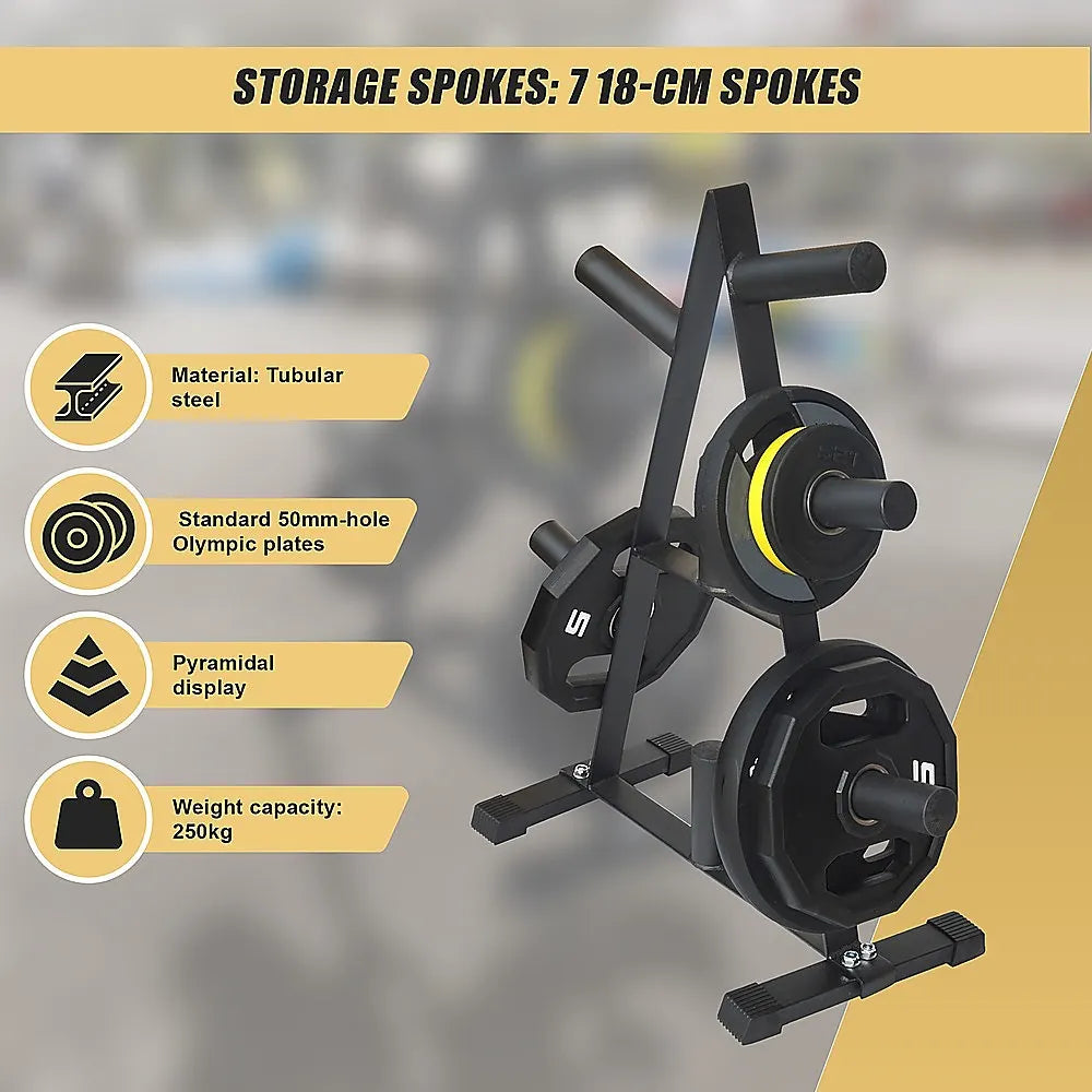 Olympic Weight Plate Storage Rack 250kg Capacity - Image 8