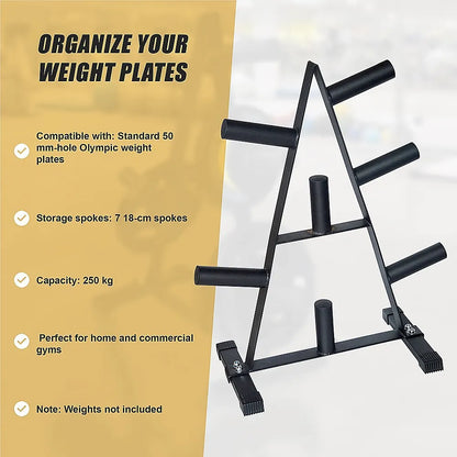 Olympic Weight Plate Storage Rack 250kg Capacity - Image 9