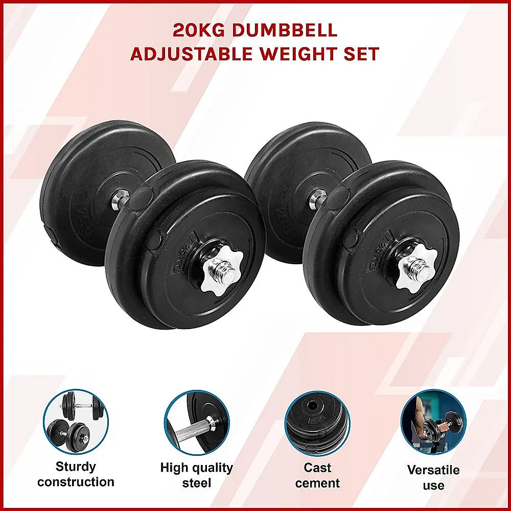 20KG Dumbbell Adjustable Weight Set - Image 3