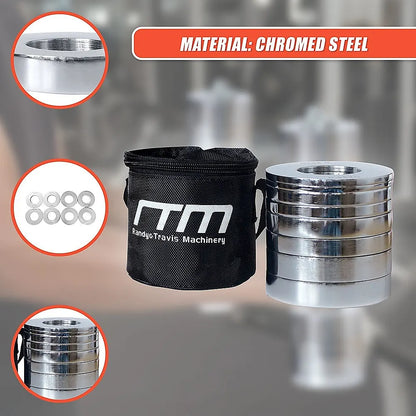 Chrome Metric Fractional Olympic Weight Plates 0.25 to 1kg Set - Image 7