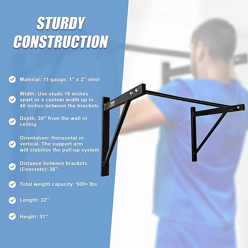 Wall Mounted Pull Up Bar – Heavy Duty Chin Up Station for Home Upper Body Training - Image 9