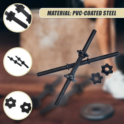 45cm - 1 Pair Dumbbell Bar 25mm Diameter - PVC Coated Dumbell Handle - Image 7