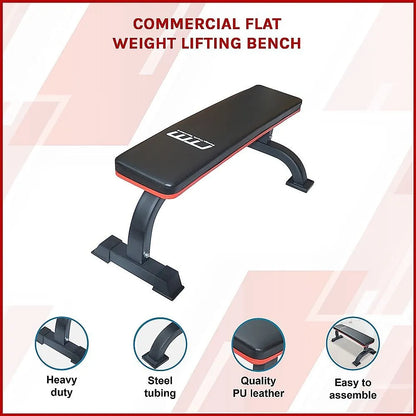 Commercial Flat Weight Lifting Bench - Image 4