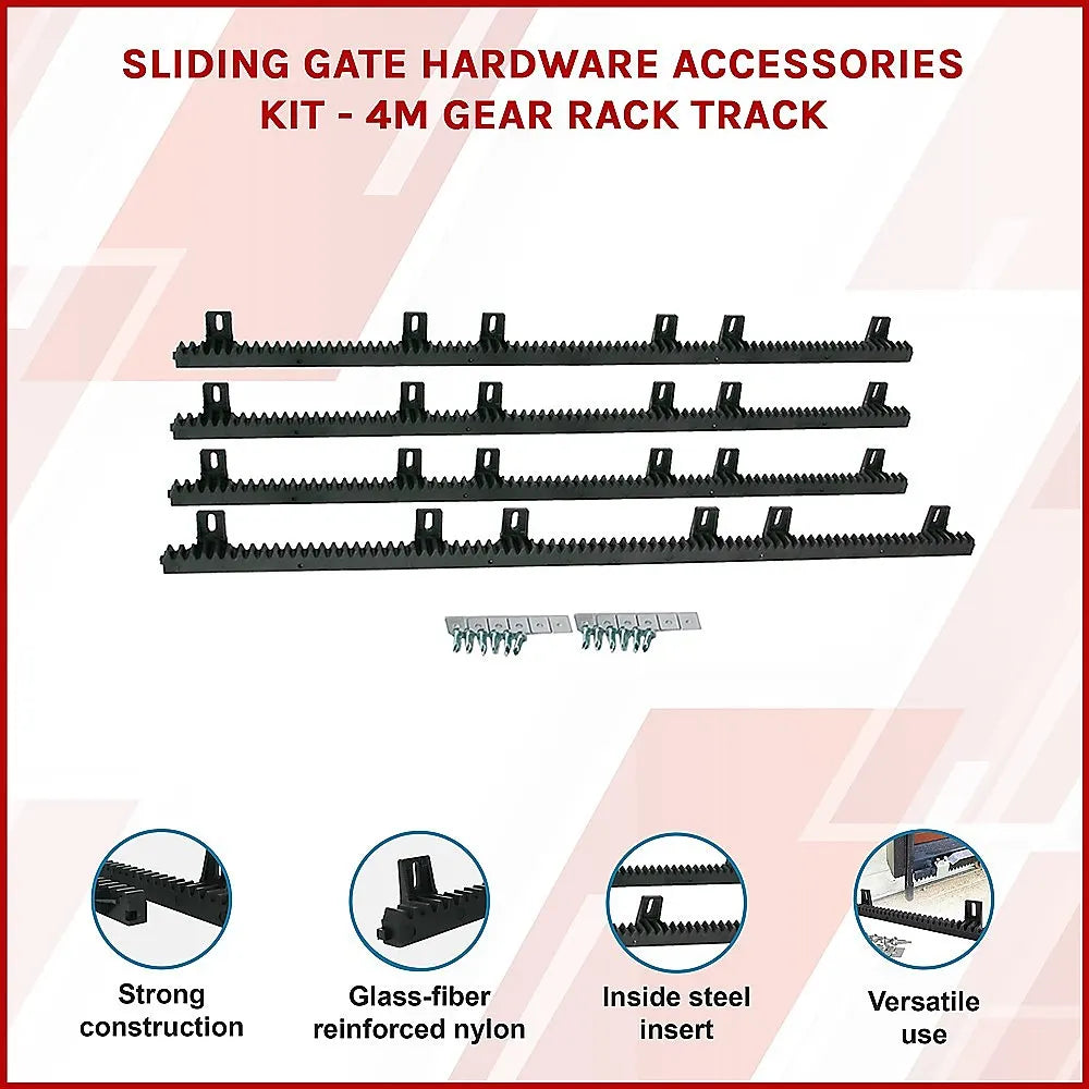 Sliding Gate Hardware Accessories Kit - 4m Gear Rack Track - Image 3