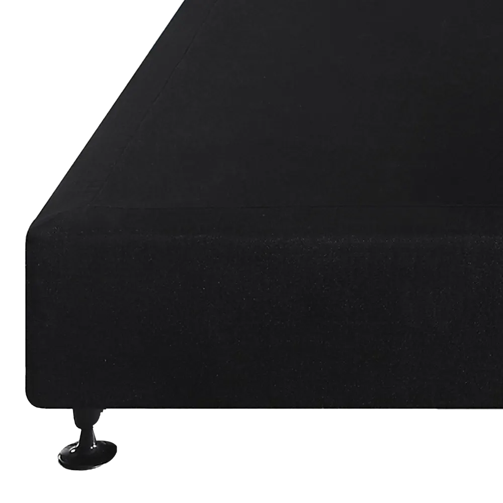 Palermo King Single Ensemble Bed Base Midnight Black Linen Fabric - Image 6