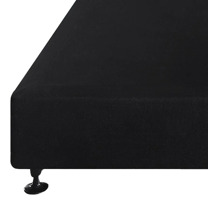 Palermo King Single Ensemble Bed Base Midnight Black Linen Fabric - Image 6