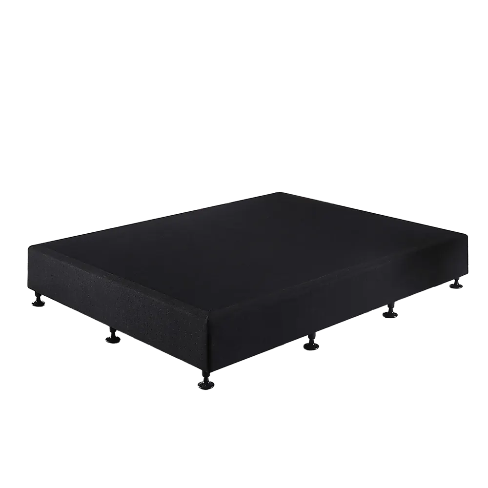 Palermo King Single Ensemble Bed Base Midnight Black Linen Fabric - Image 8