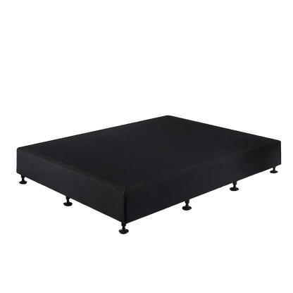 Palermo King Single Ensemble Bed Base Midnight Black Linen Fabric - Image 8