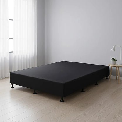 Palermo King Single Ensemble Bed Base Midnight Black Linen Fabric - Image 2
