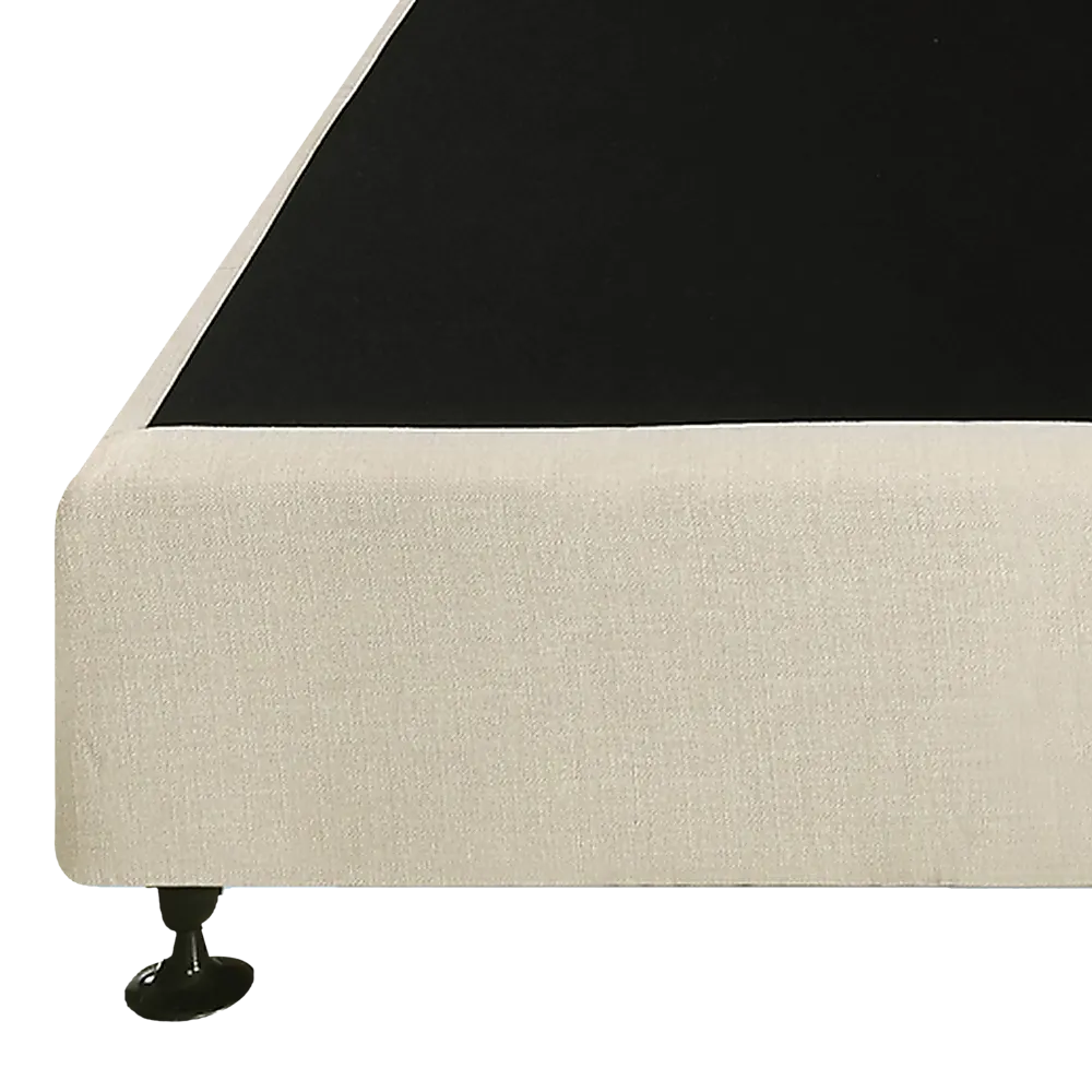 Palermo King Single Ensemble Bed Base Platinum Natural Sand Linen Fabric - Image 4