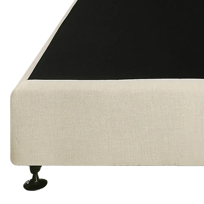 Palermo King Single Ensemble Bed Base Platinum Natural Sand Linen Fabric - Image 4