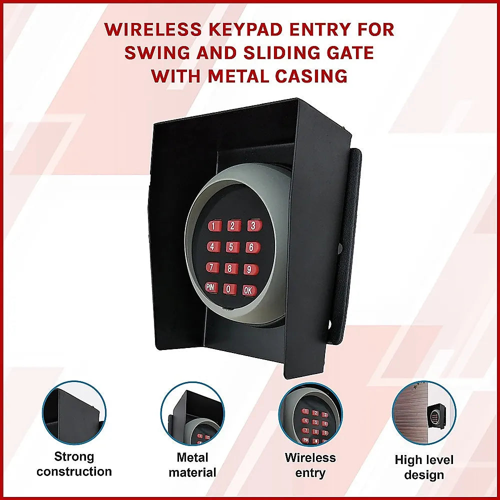 Wireless Keypad Entry For Swing And Sliding Gate with Metal Casing - Image 3